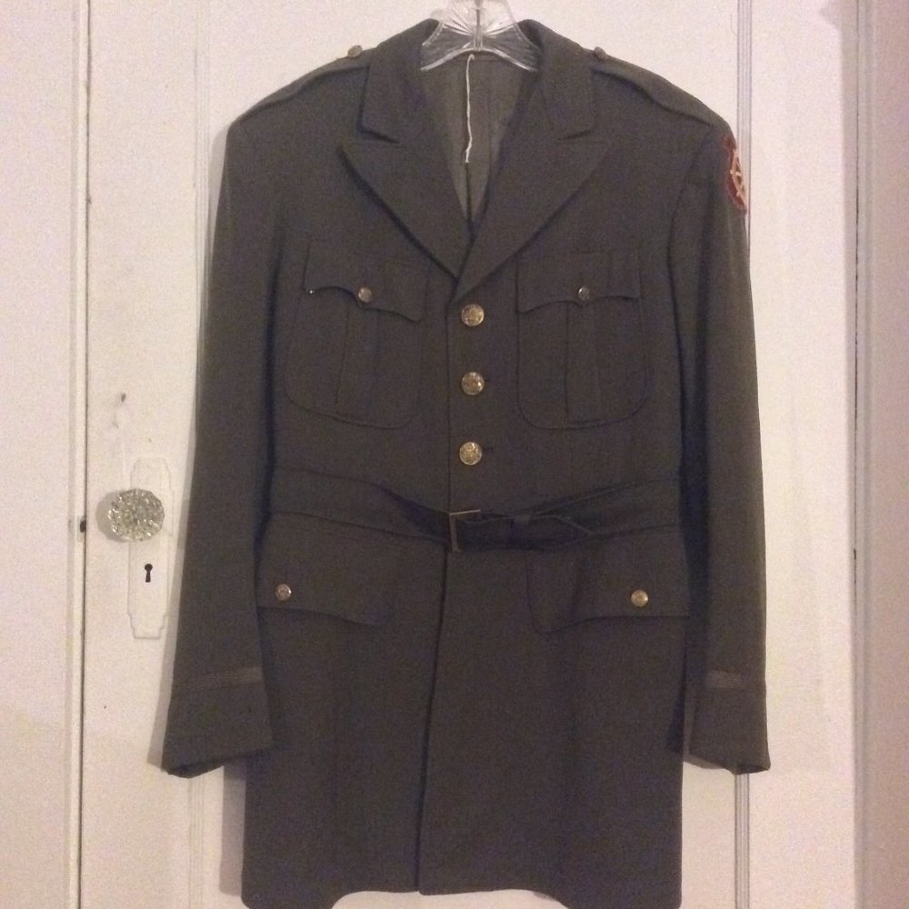 Vintage Saks Fifth Avenue Army Jacket, Size 38L